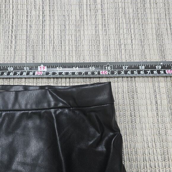 Hutch x Anthropologie Black Rez Faux Leather Flare Dress Pants Womens Size 12 - Picture 7 of 12